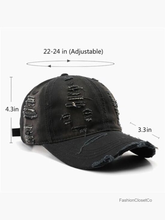 Washed Distressed Unstructured Baseball Cap Cotton Adjustable Vintage Dad Hat main image 7